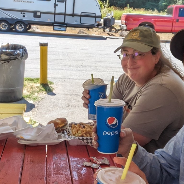 Melissa Perozzo (Hat and Glasses) -Trail Maintenance Volunteer Since 2012, member -.jpg