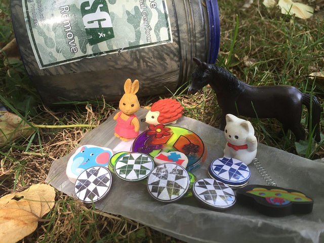 The treasures found in a geocache can provide just the motivation kids might need. Photo by Ryan Ojerio. 