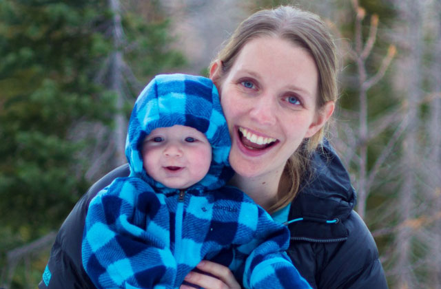 A warm baby is a happy hiker! Photo by Bobby Marko. 