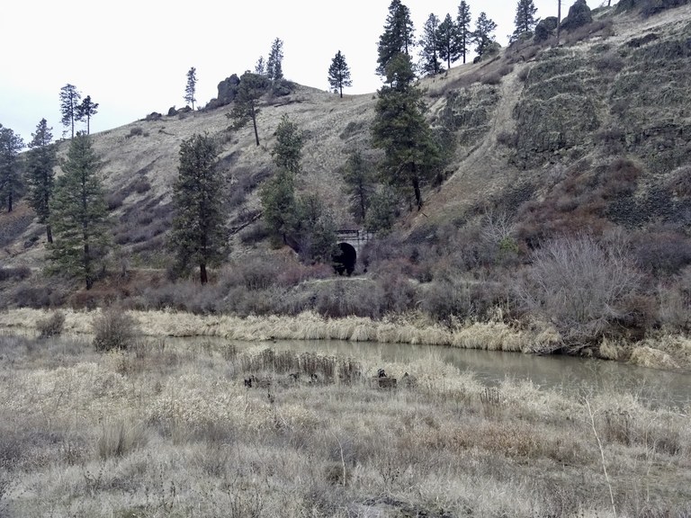 Railroad tunnel in the distance. Photo by RichP. 
