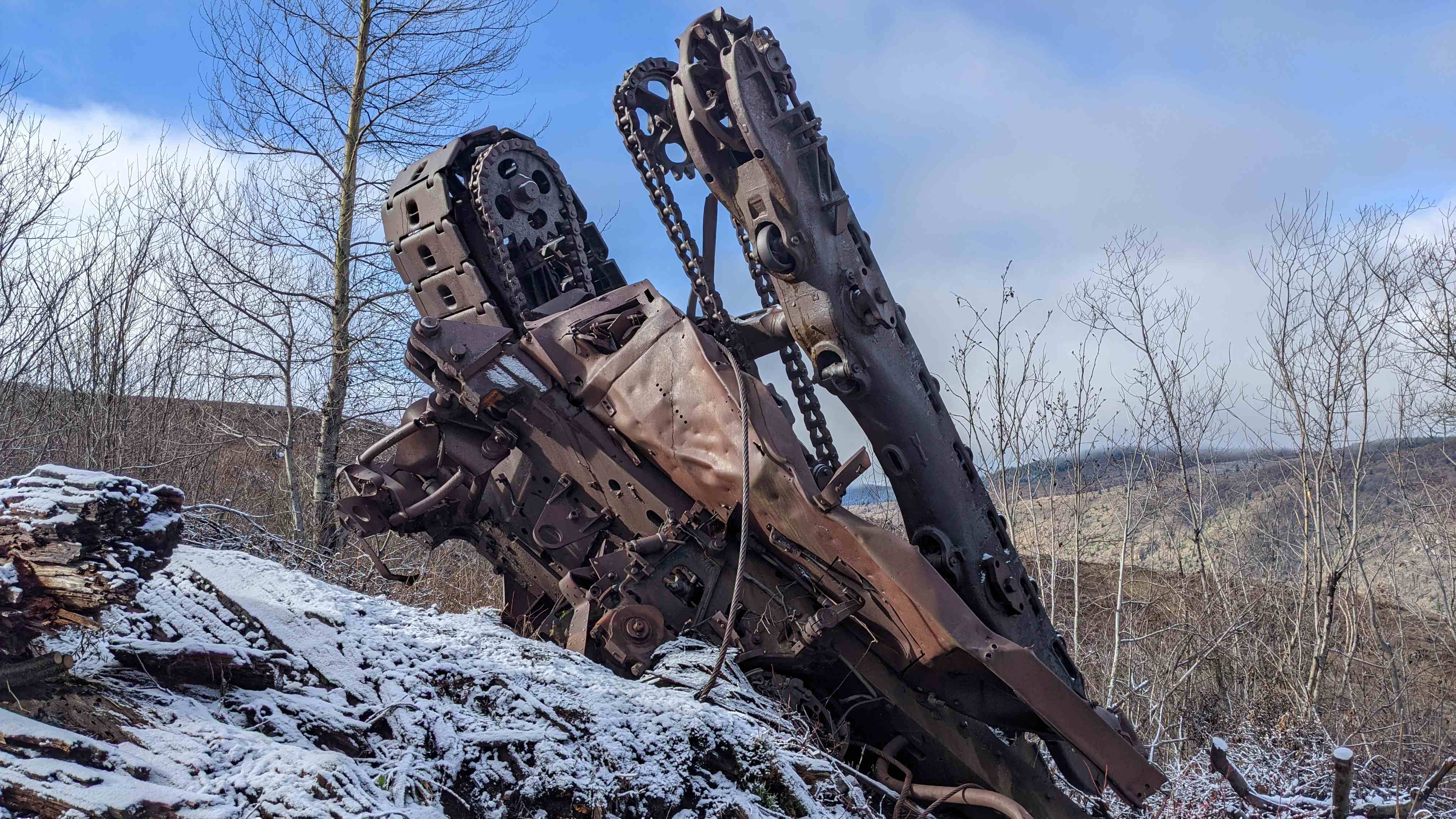 Logging equipment on the South Coldwater Trail. Photo by GoatPackin. Old abandoned logging equipment from Mount St. Helens volcanic eruption on South Coldwater Trail. Photo by GoatPackin.