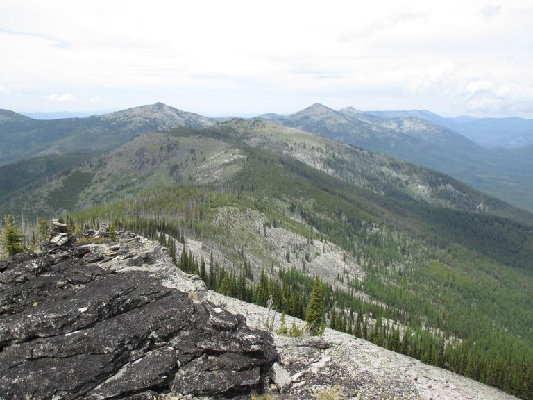A view down the ridge with no trees. Photo by RangerP. 