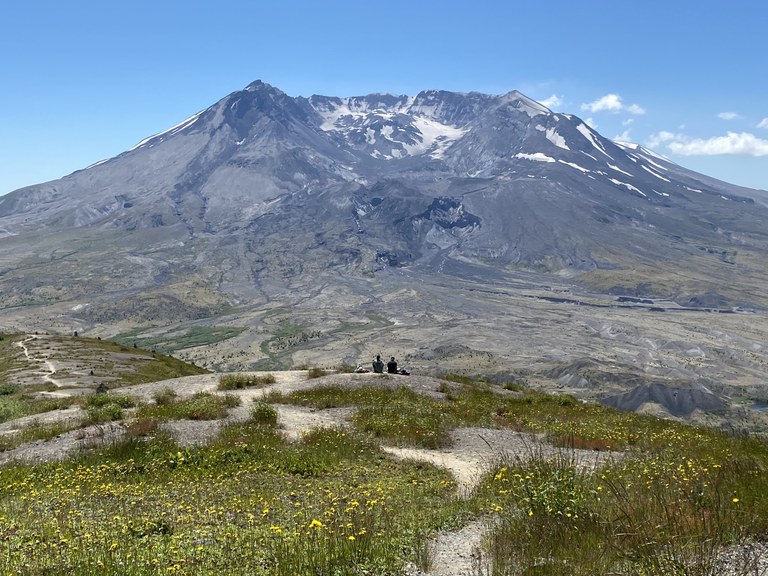 Mount St. Helens in the distance