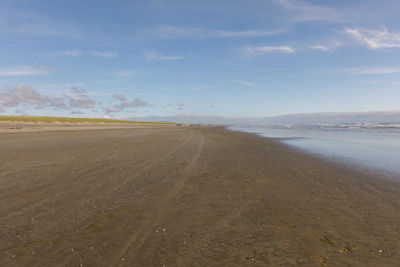A flat stretch of shore at Twin Harbors State Park.