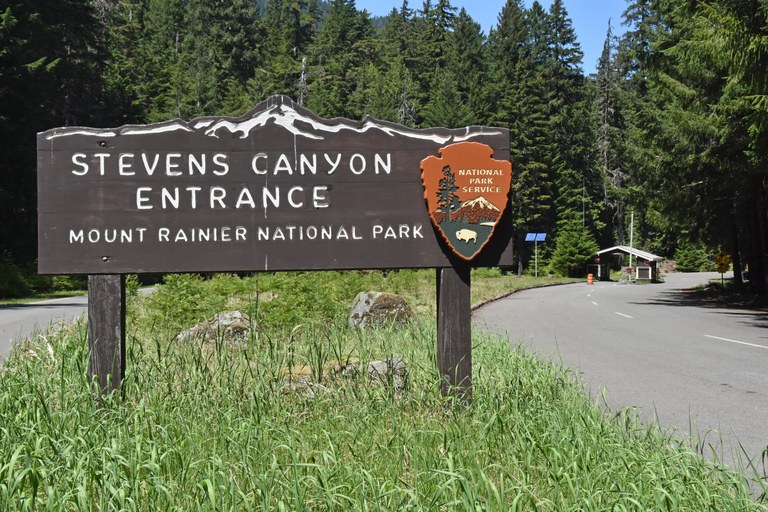 Stevens Canyon Entrance-Mount Rainier National Park. Photo Courtesy of Mount Rainier National Park.