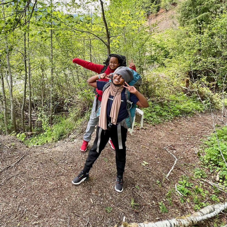 Image: Students from Rainier Prep enjoying their camping trip. Photo provided by Scott Hicke.