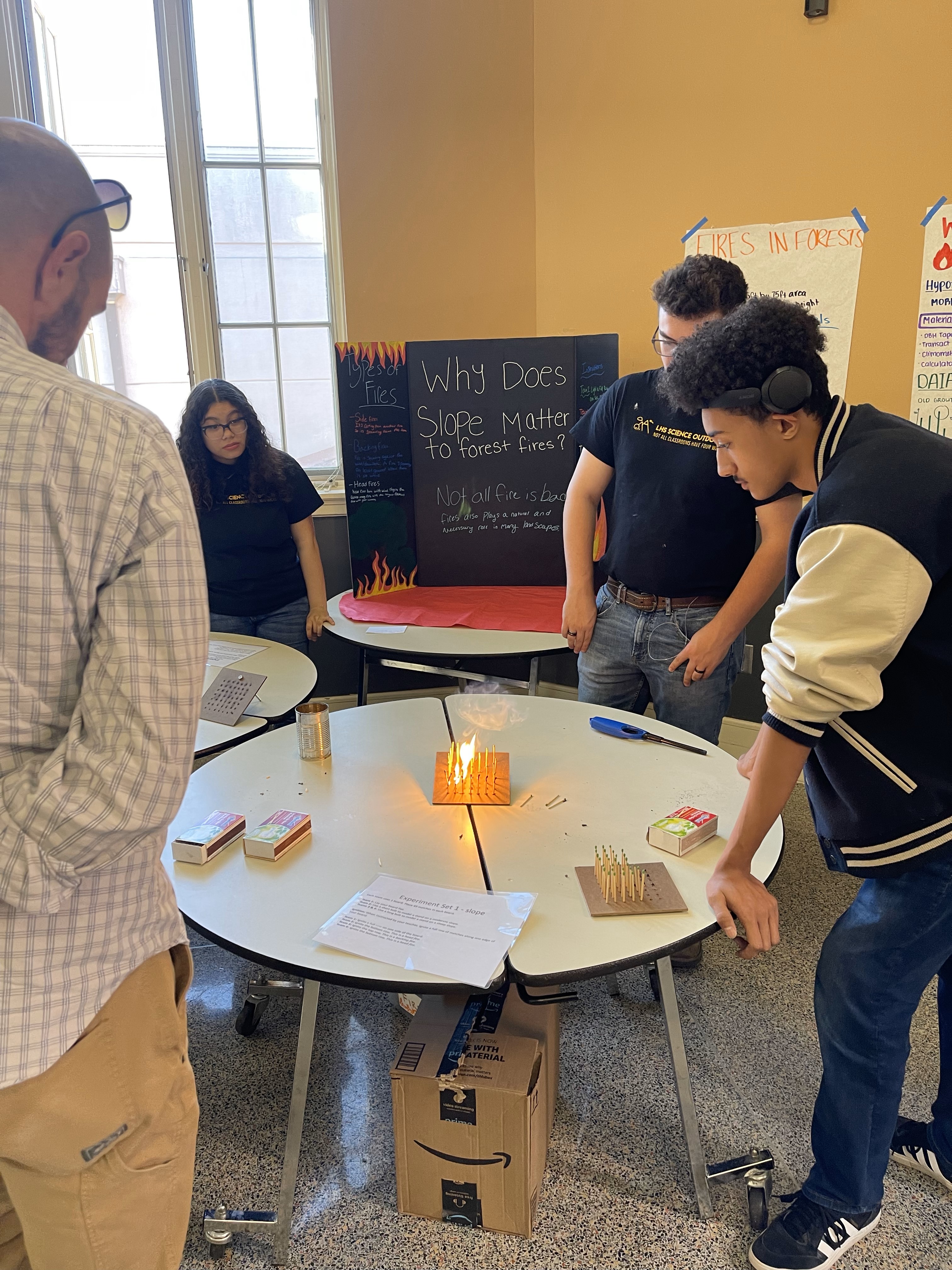 Lincoln High School student symposium project on forest fire. Photo by Natalie Reszka