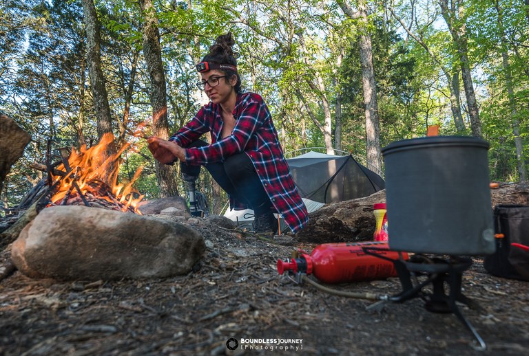 Angelina at camp. Photo by Boundless Journey Photography.