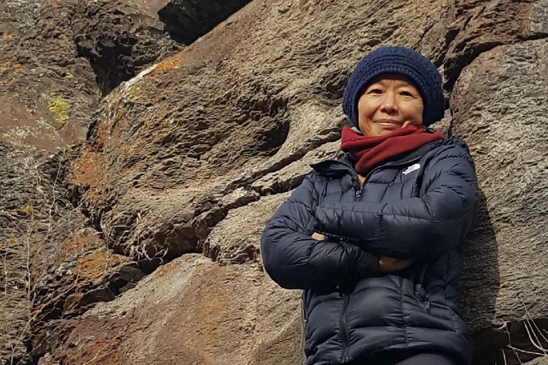 Connie on trail. Photo courtesy Connie Nelson.