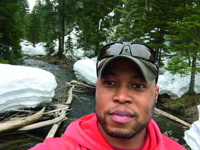 Donte hiking. Photo by Dante Ross.