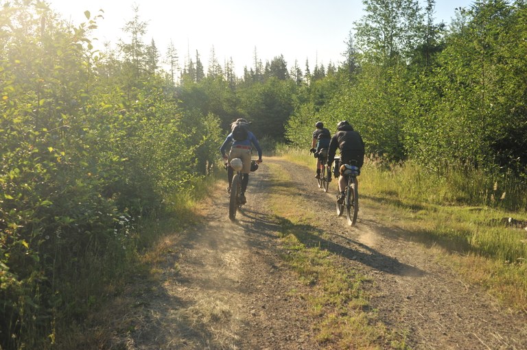 Bikepacking on road.