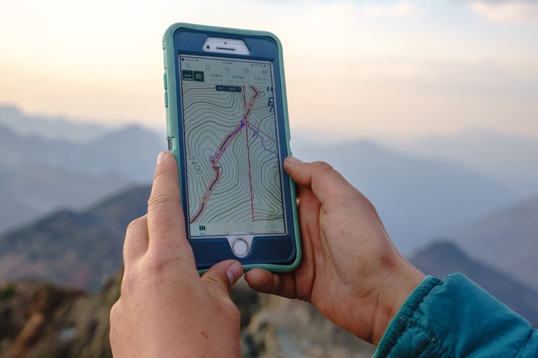 GPS on phone. Photo by Sarina Clark.