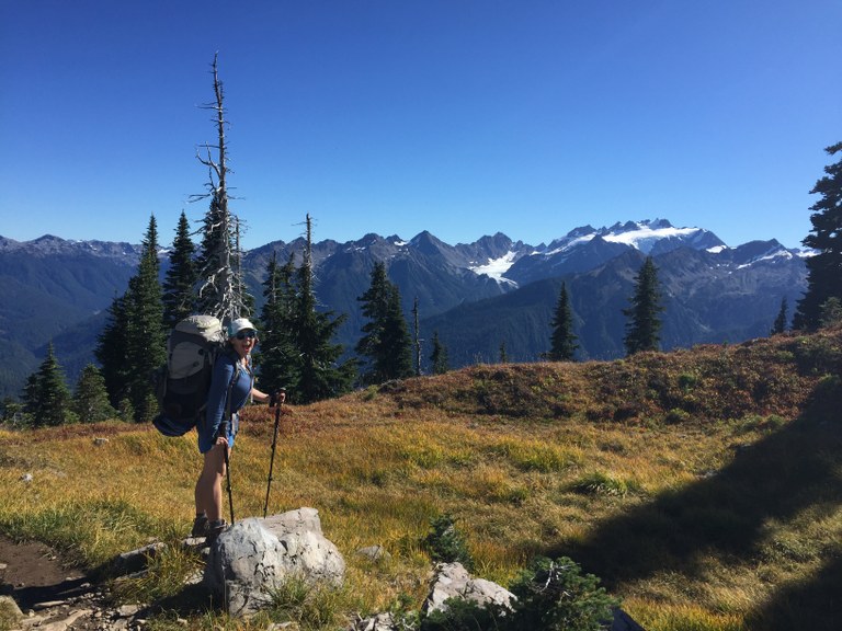 Loren backpacking. Photo by Tyler LePard.