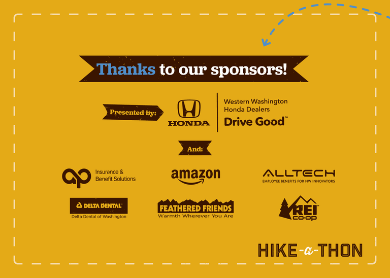 A listing of the Hike-a-Thon 2023 sponsors