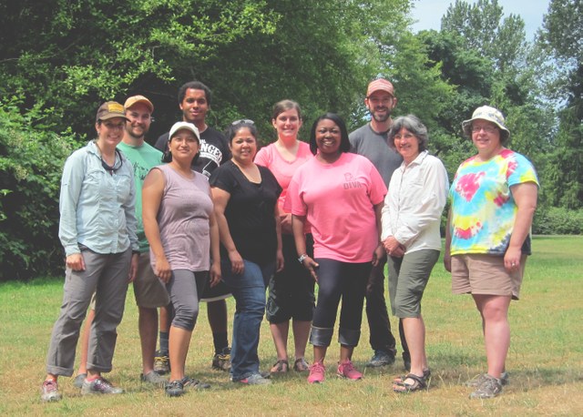 Participants at an OLT camping workshop learning to plan and lead youth trips. Photo by Andrew Pringle.