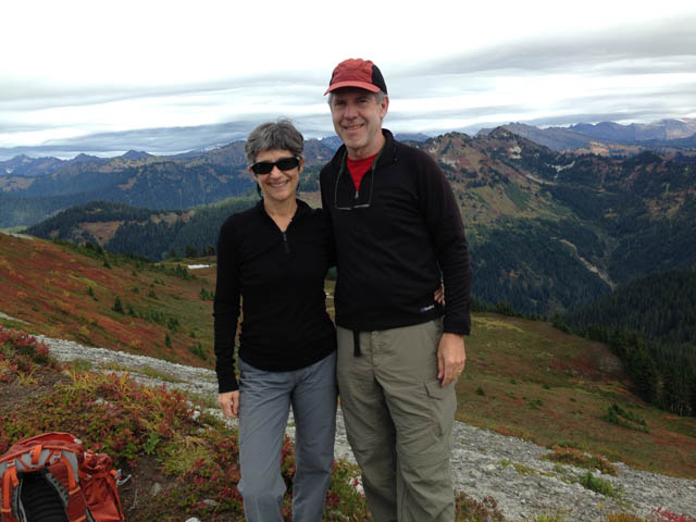 Karen and her husband, Jared, on West Cady Ridge.