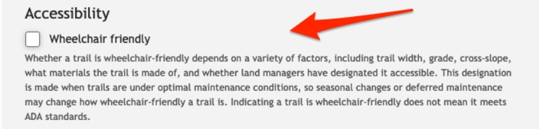 wheelchair-friendly filter with arrow Wheelchair friendly filter with arrow