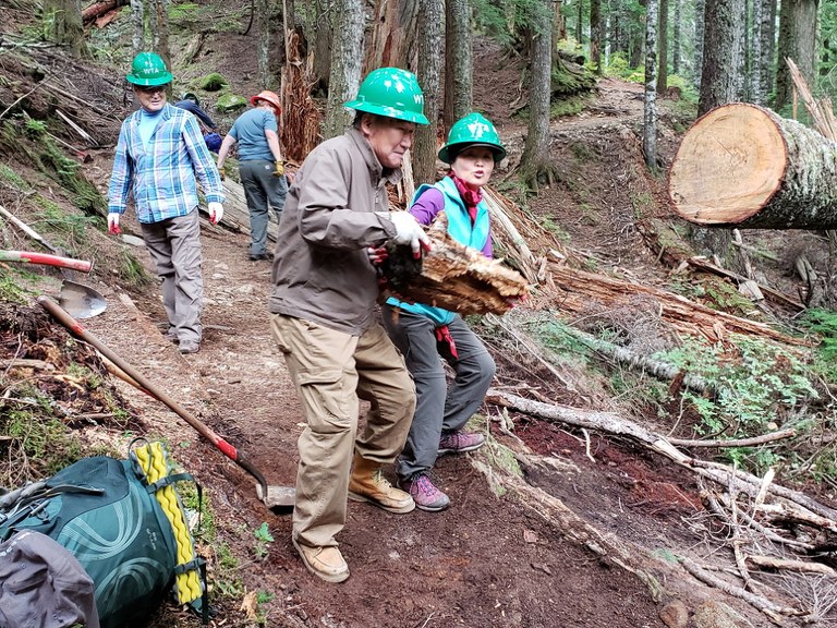 Trail work being done on Annette Lake Trail by Tony Kim Trail work being done on Annette Lake Trail by Tony Kim