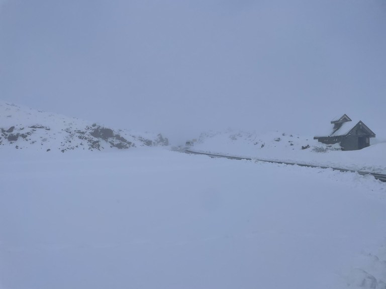 Artist Point covered in snow. Photo courtesy of Washington State Department of Transpotation.