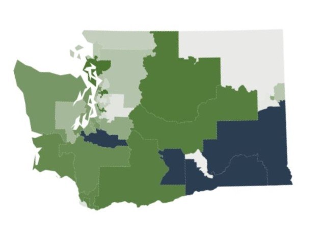 Legislative map of Washington