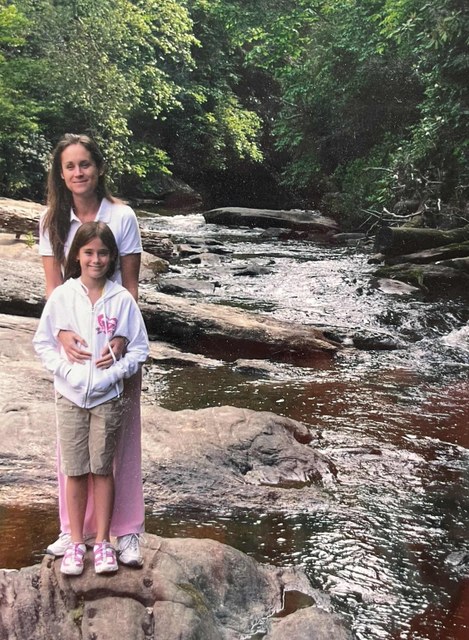 Cassidy with her mother at a river in Georgia. Photo by Cassidy Giampetro.