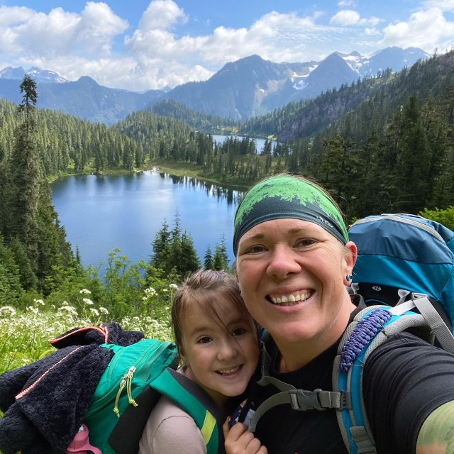 Image: Cori and Jaiden enjoying a hike. Photo by Corinne Lauerman.