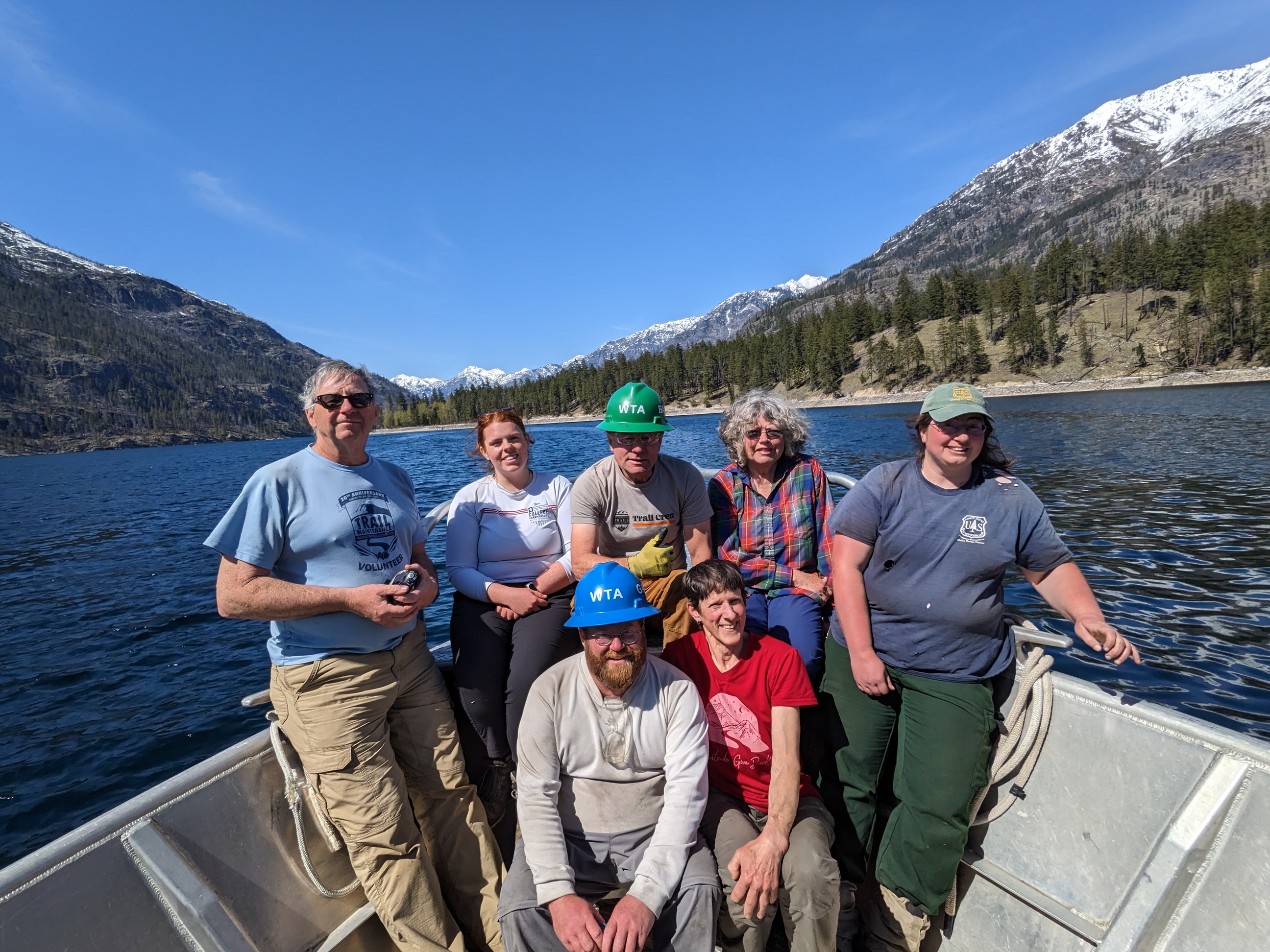 A happy crew heads in from the Lakeshore Trail Volunteer Vacation in 2023. Photo courtesy Lisa Black