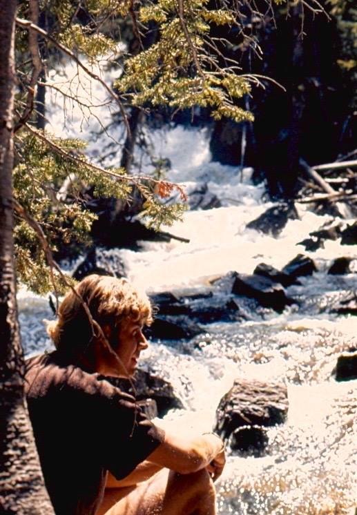 Jill Simmon's dad on a hike in Wyoming’s Snowy Range. 