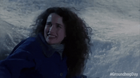 Bill Murray finds happiness in a snowbank Bill Murray finds happiness in a snowbank