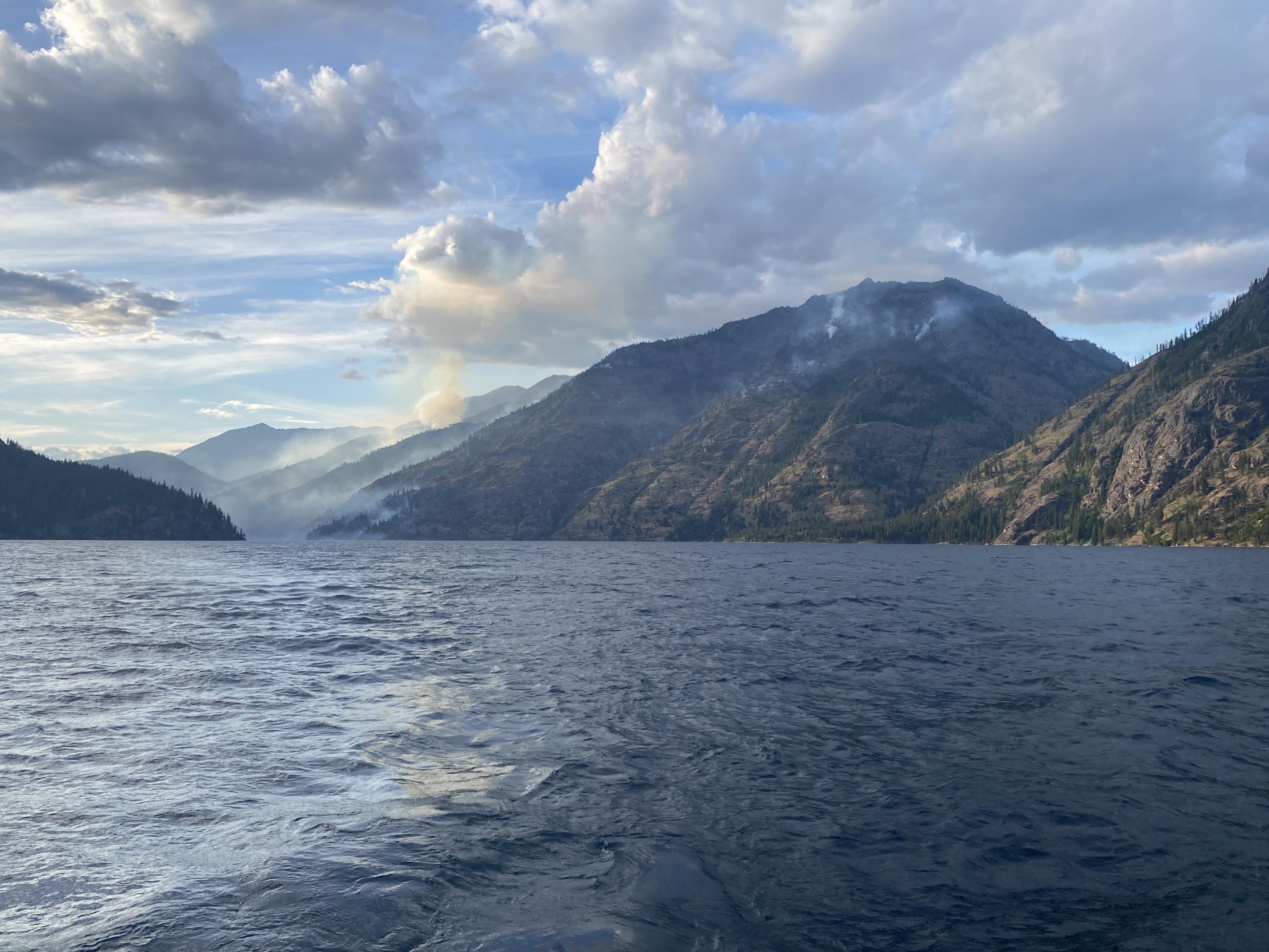 Pioneer Fire from Lake Chelan 6.18.24