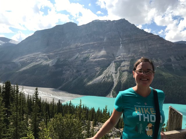 Image: Mai Ling at Peyto Lake in Alberta, Canada. Photo by Mai Ling Slaughter.