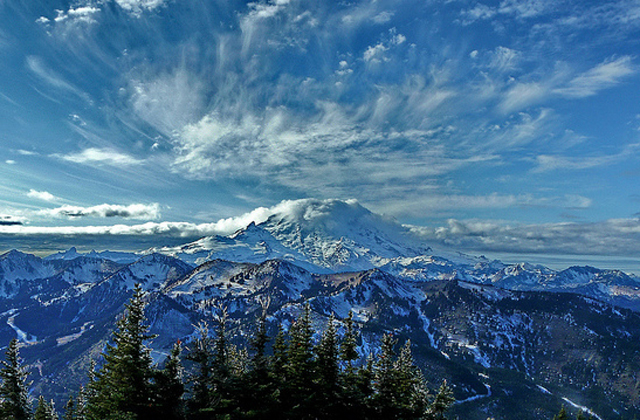 Views of Rainier from the Norse Peak wilderness section of the PCT are breathtaking. Photo by Owen Chase. 