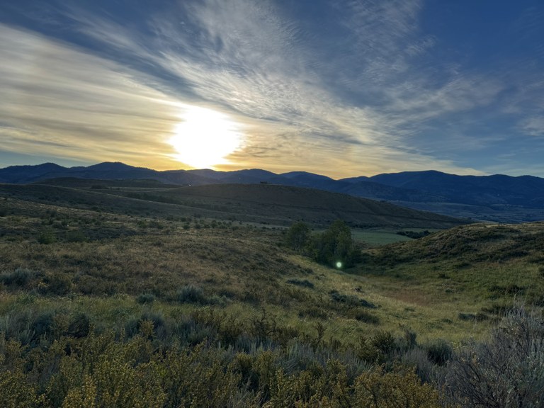 Riser Lake Loop. Photo by AndreaAndrea. Sunrise colors from the Riser Lake Loop. Photo by AndreaAndrea.