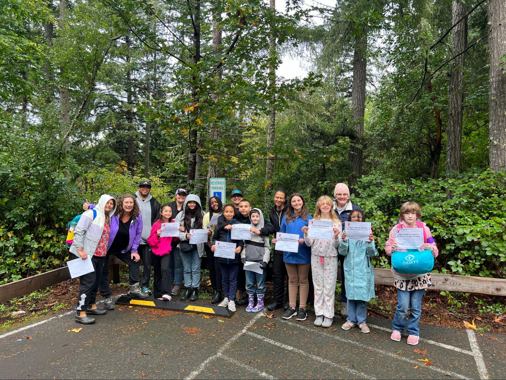 Tacoma Online students at Camp Seymour in 2024