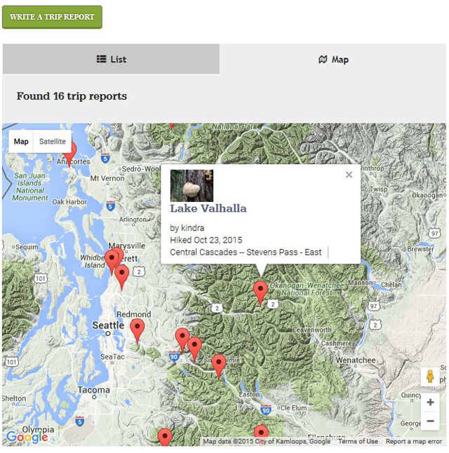 See your trip reports in a map view. 