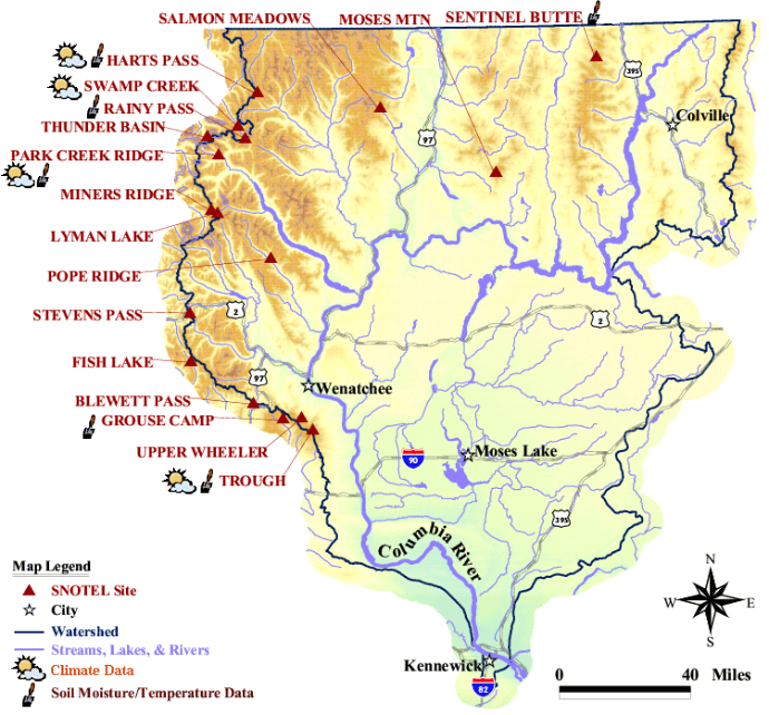 Snow monitoring sites
