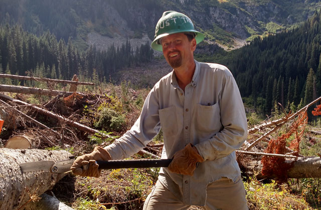 They got right to work clearing things out. Photo by Zachary McBride. 