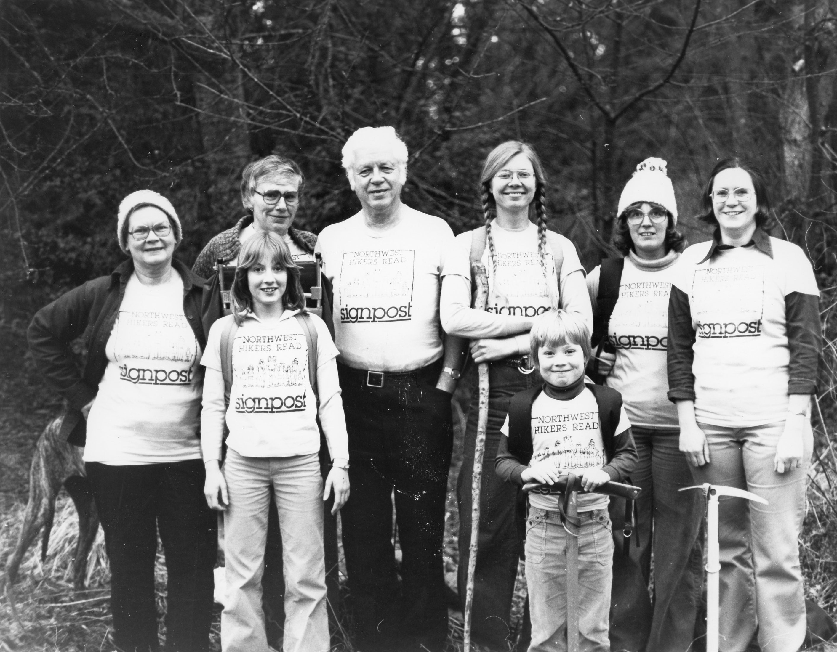 Signpost Staff - Louise Marshall, Ruth Munson, Carl Munson, Janet Garner, Ann Marshall, Plum Moore, Amber Stagg, Marshall Stagg.jpg