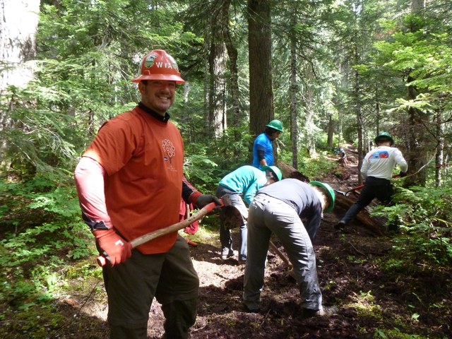 Improvements being made on this trail will provide access to scenic meadows below Captain Point. Photo by Kate Neville. 