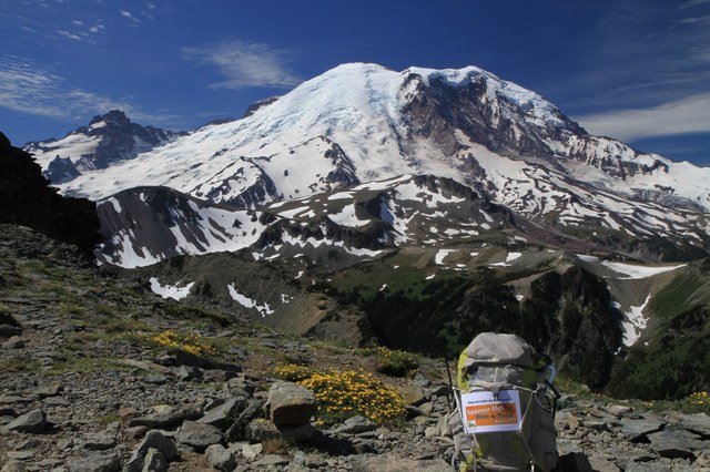 If you see a Hike-a-Thon Sponsor Me sign on a pack, be sure to stop and say hi! Fremont Lookout at Mount Rainier by Pam Roy