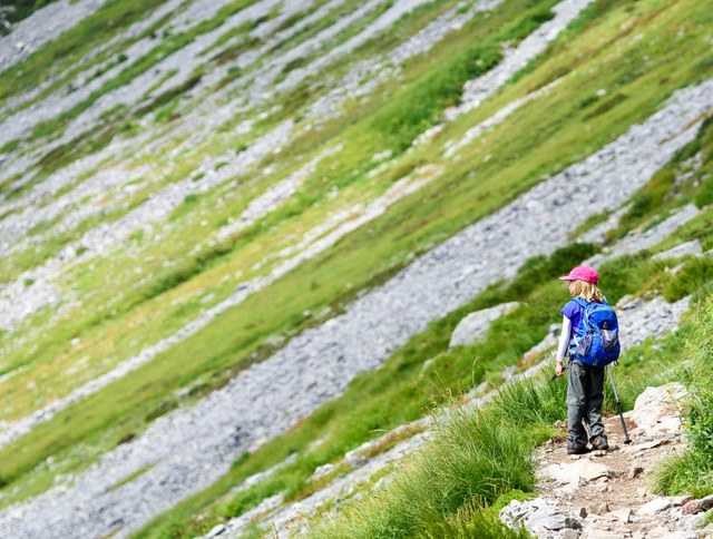 3rd Place, Hikers in Action. Photo by Jeff Lewis from Chain Lakes. 