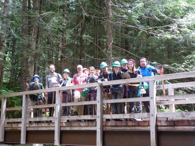 Thank you, BOEALPS crew, for a great day on trail! Photo by Kate Neville