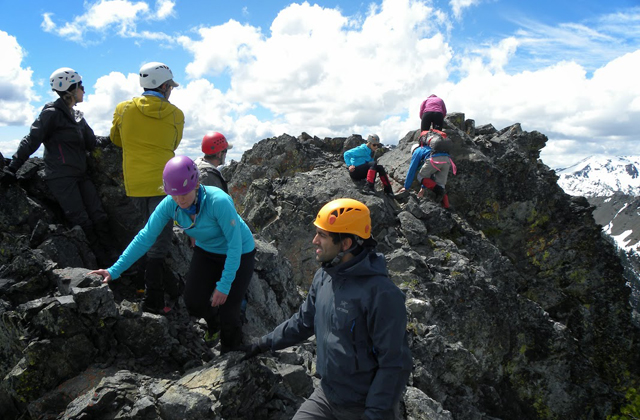 Volcanic Neck Peak NE of Bean Peak in the Teanaway region during The Mountaineers scrambling “Experience Field Trip” held every June. Photo by Chris Pribbernow, courtesy of The Mountaineers.
