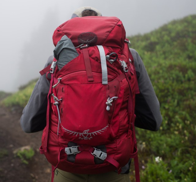 Backpacker at Winchester Mountain
