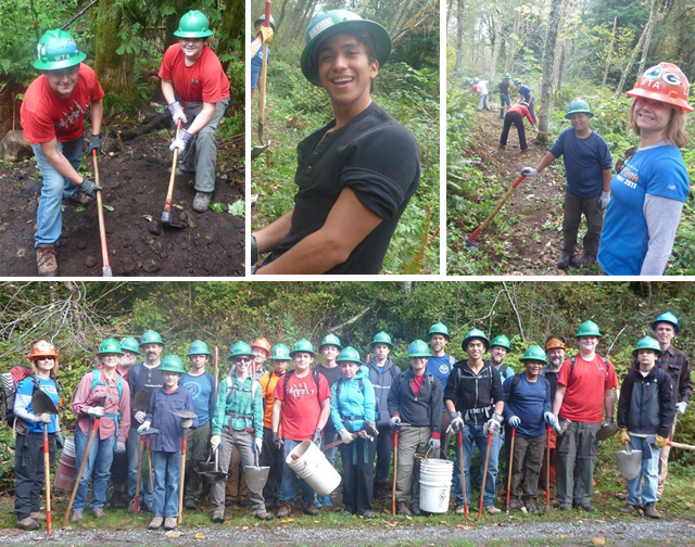 The crew on Taylor Mountain for National Public Lands Day! 