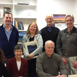 Former Gov. Dan Evans dropped by the WTA offices in December. 