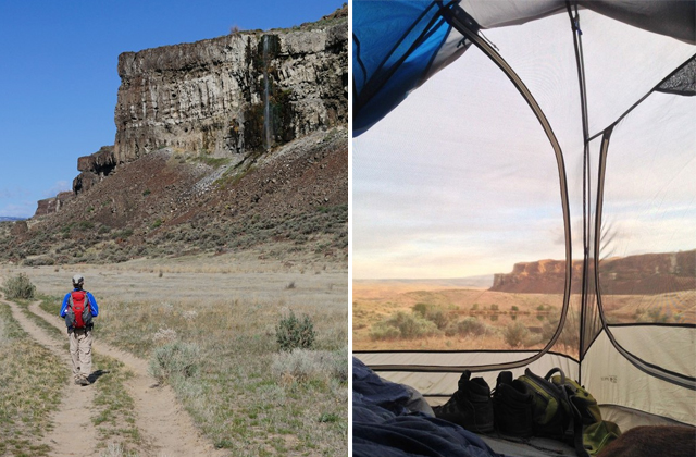 Hiking and camping Ancient Lakes. Photos (left to right) by trip reporters raring2hike and mackfu.