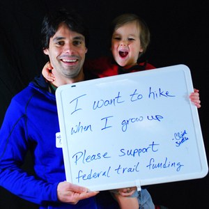 I want to hike when I grow up father son sign. 