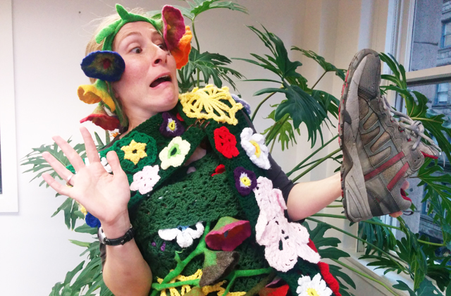 Julie embodies a wildflower meadow when its threatened by being trampled underfoot. 