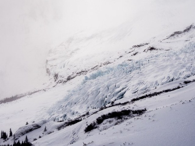 A view of Carbon Glacier. Trip report and photo by Bobby Marko. 